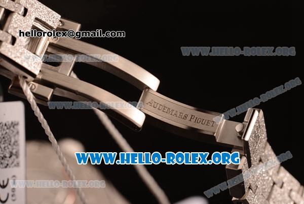 Audemars Piguet Royal Oak Lady Miyota Quartz Steel Case with Blue Dial and Steel Bracelet (EF) - Click Image to Close